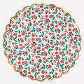 Holly Ditsy Large Christmas Party Plates x 8 | Meri Meri Christmas Table party plates Holly Ditsy Large Christmas Party Plates x 8