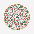 Holly Ditsy Small Christmas Party Plates x 8 | Meri Meri Christmas Table party plates Holly Ditsy Small Christmas Party Plates x 8