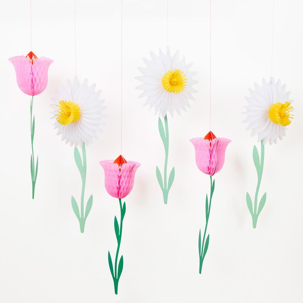 Honeycomb Flower Party Decorations x 6 | Meri Meri | Little Big Party Party Decorations Honeycomb Flower Party Decorations x 6
