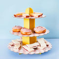 Hootyballoo Party Supplies - 3 Tier Pink Gingham Cake Stand cake stand 3 Tier Pink Gingham Cake Stand