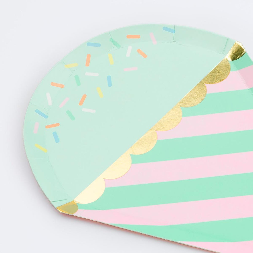 Ice Cream With Sprinkles Party Plates x 8 | Meri Meri Ice Cream Party party plates Ice Cream With Sprinkles Party Plates x 8