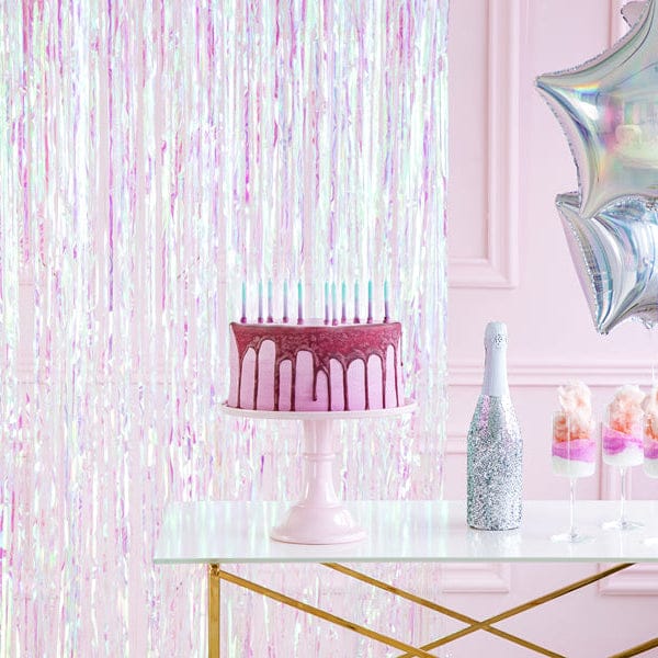 Iridescent Party Curtain - 2.5m/8ft -  Party Decorations Hanging Decoration Iridescent Party Curtain - 2.5m/8ft