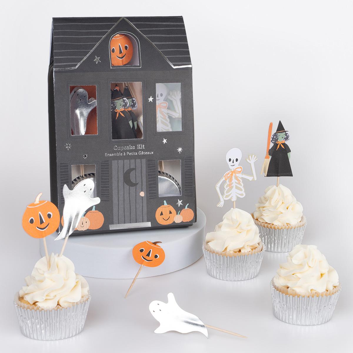 It's Halloween! Cupcake Kit x 24 Toppers | Meri Meri Halloween Party Cake Decorating Supplies It's Halloween! Cupcake Kit x 24 Toppers