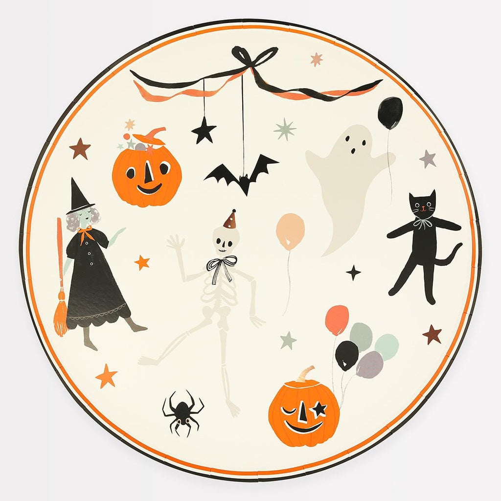 It's Halloween! Dinner Party Plates x 8 | Meri Meri Halloween Table party plates It's Halloween! Dinner Party Plates x 8