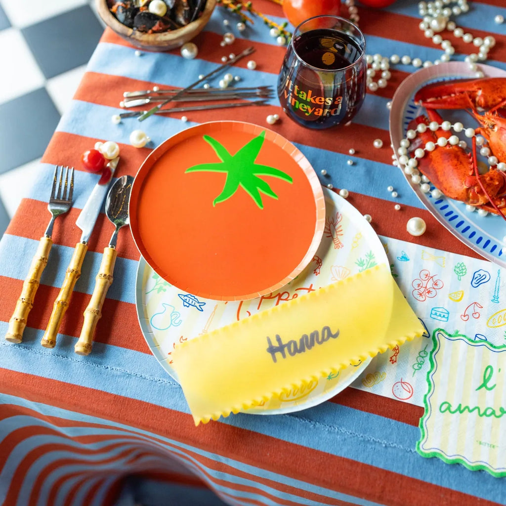 Italian Party Cocktail Napkins x 20 - Italian Theme Party Supplies Napkins Italian Party Cocktail Napkins x 20