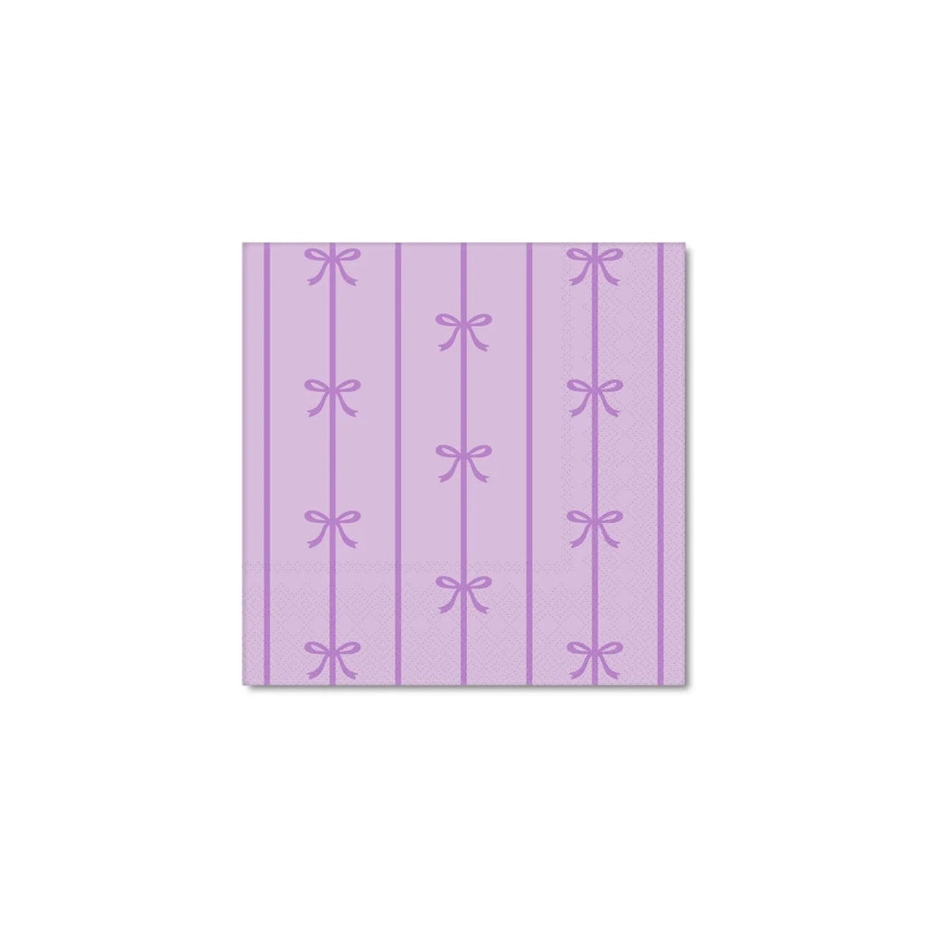 Le Lilac Signature Bow Small Party Napkins x 20 - Bow Party Bonjour Fête Paper Napkins Le Lilac Signature Bow Small Napkins x 20