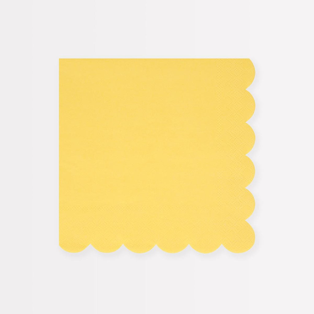 Lemon Sherbet Large Party Napkins x 16 | Meri Meri party napkins Lemon Sherbet Large Party Napkins x 16