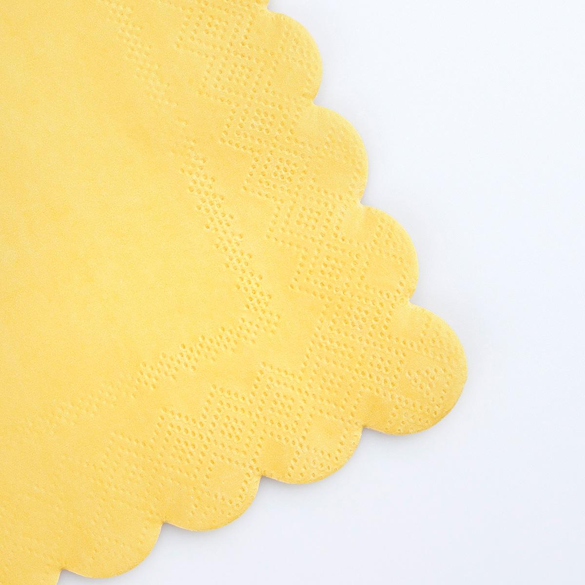 Lemon Sherbet Large Party Napkins x 16 | Meri Meri party napkins Lemon Sherbet Large Party Napkins x 16