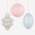 Liberty Pastel Floral Party Lanterns x 3 | Meri Meri | Little Big Party Party Decorations Meri Meri x Liberty Pastel Floral Party Lanterns x 3