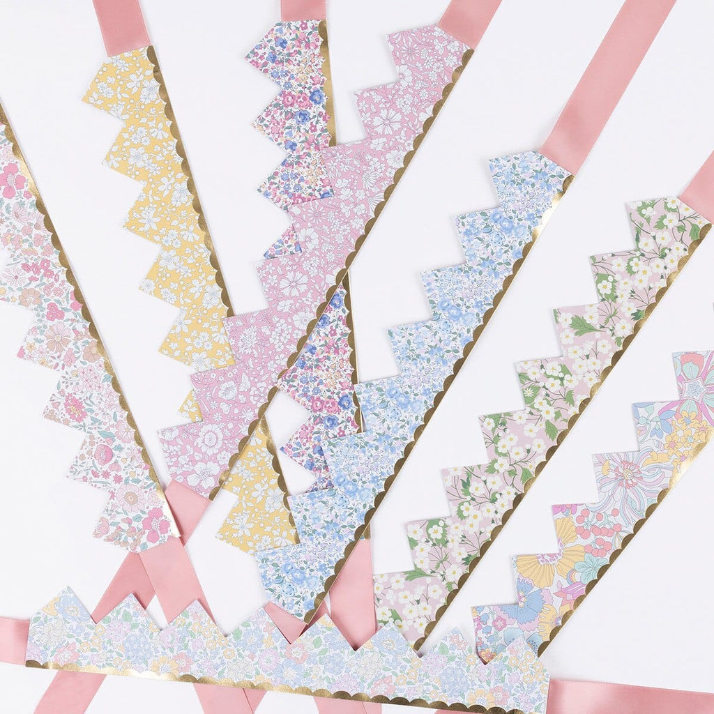 Liberty Print Luxury Party Crowns x 8 | Meri Meri Floral Party Party Hats Liberty Print Luxury Party Crowns x 8