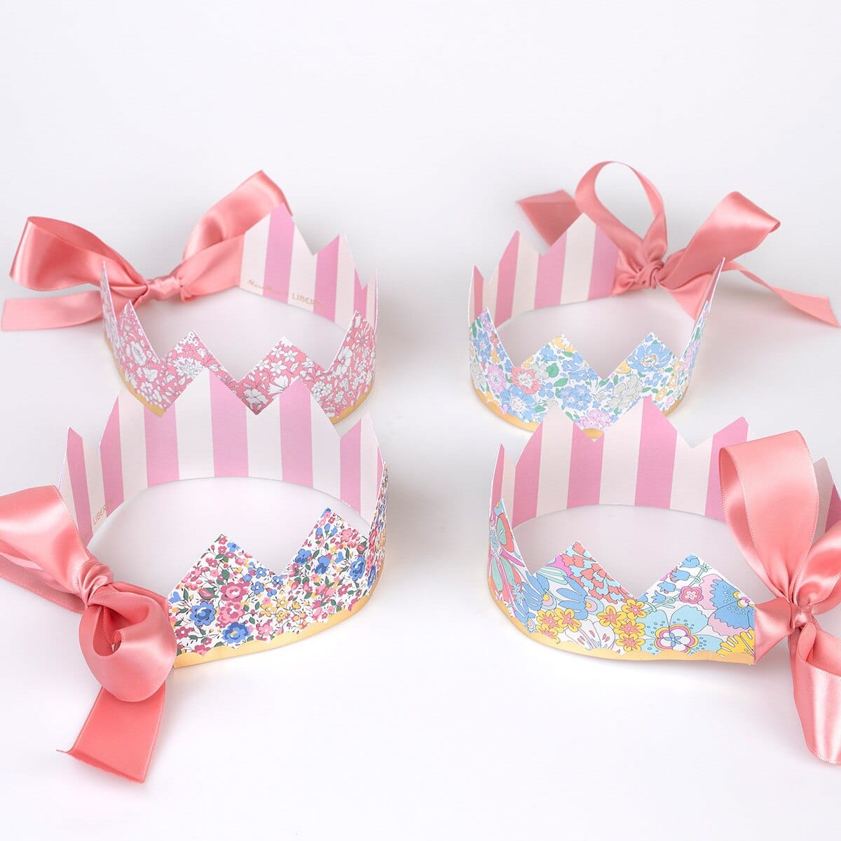 Liberty Print Luxury Party Crowns x 8 | Meri Meri Floral Party Party Hats Liberty Print Luxury Party Crowns x 8