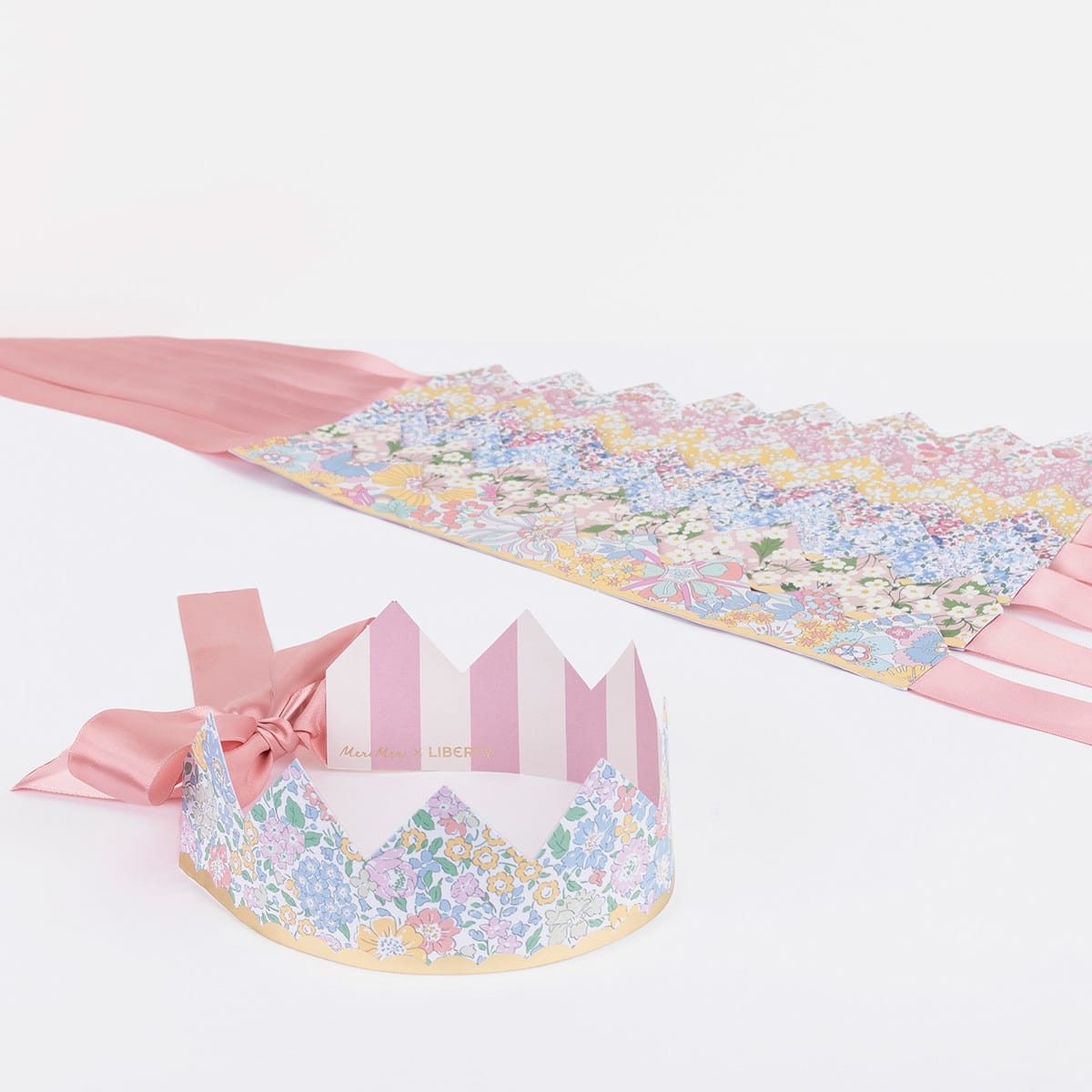 Liberty Print Luxury Party Crowns x 8 | Meri Meri Floral Party Party Hats Liberty Print Luxury Party Crowns x 8