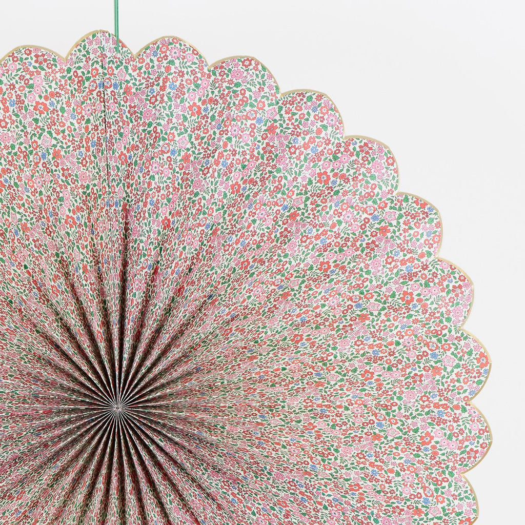 Liberty Red & Green Giant Pinwheels x 3 | Meri Meri | Little Big Party Party Decorations Meri Meri x Liberty Red & Green Giant Pinwheels x 3