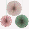 Liberty Red & Green Giant Pinwheels x 3 | Meri Meri | Little Big Party Party Decorations Meri Meri x Liberty Red & Green Giant Pinwheels x 3