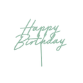Light Green Happy Birthday Cake Topper Cake Topper Light Green Happy Birthday Cake Topper