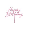 Light Pink Happy Birthday Acrylic Cake Topper Cake Topper Light Pink Happy Birthday Acrylic Cake Topper