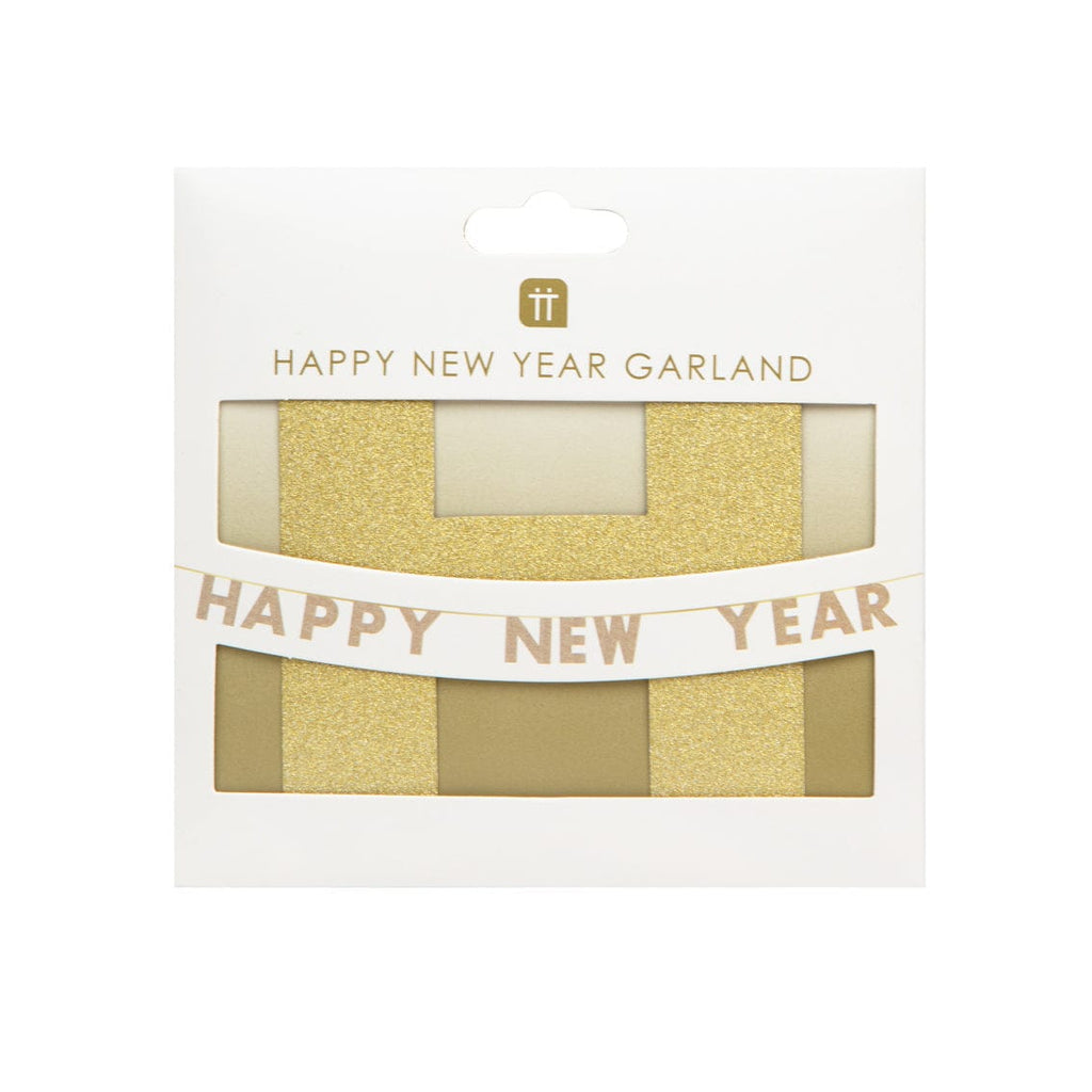 Luxe Gold Happy New Year Garland - 2m Bunting Luxe Gold Happy New Year Garland - 2m