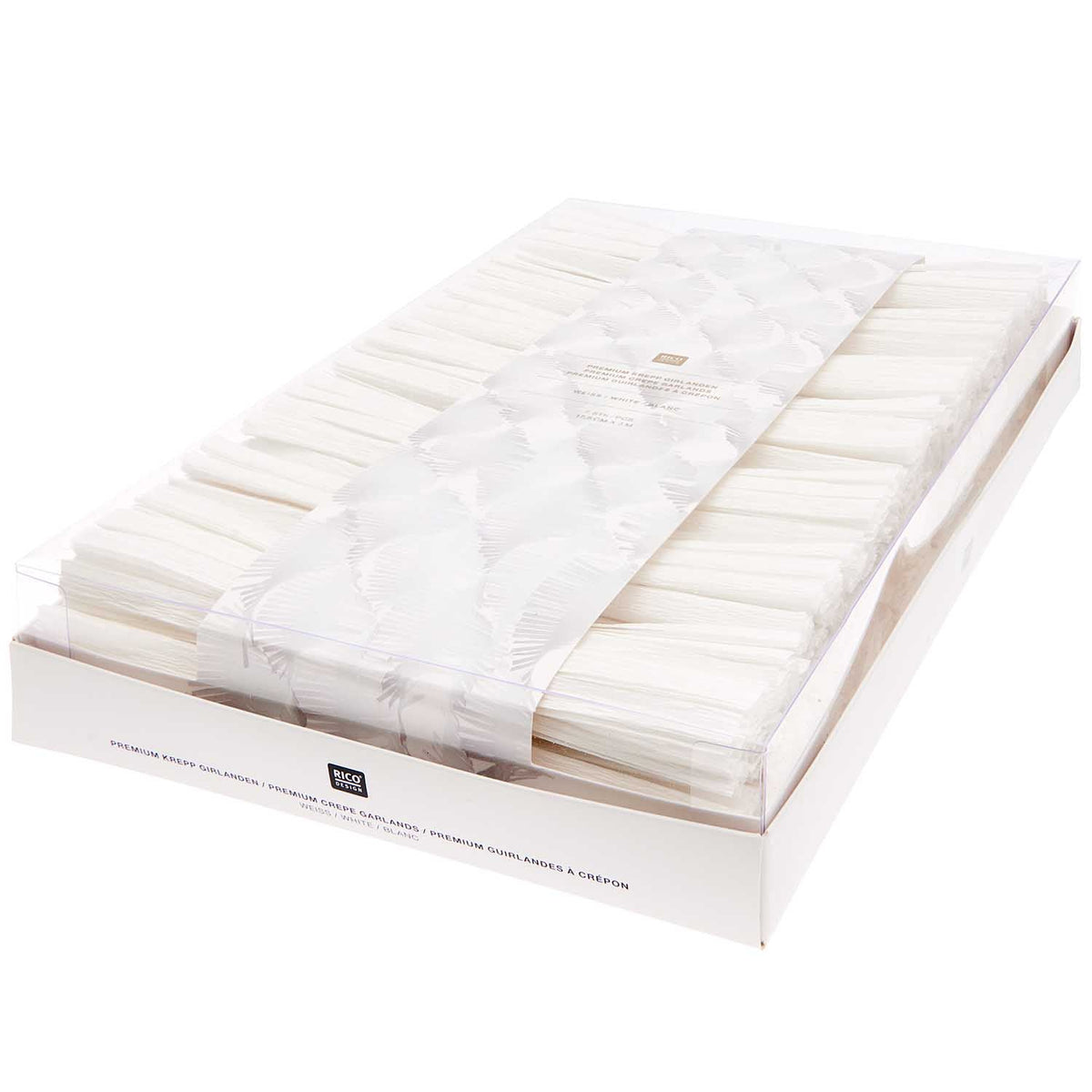 Luxury Crepe Streamer Set White - White Party Decorations streamers Luxury Crepe Streamer Set - White