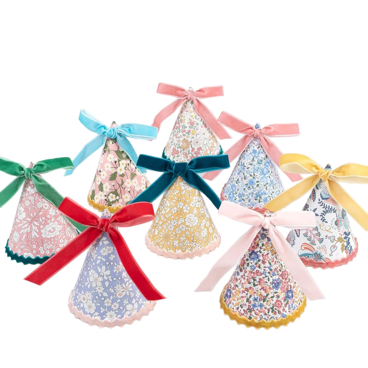Meri Meri & Liberty Luxury Party Hats x 8 Party Hats Meri Meri & Liberty Luxury Party Hats x 8
