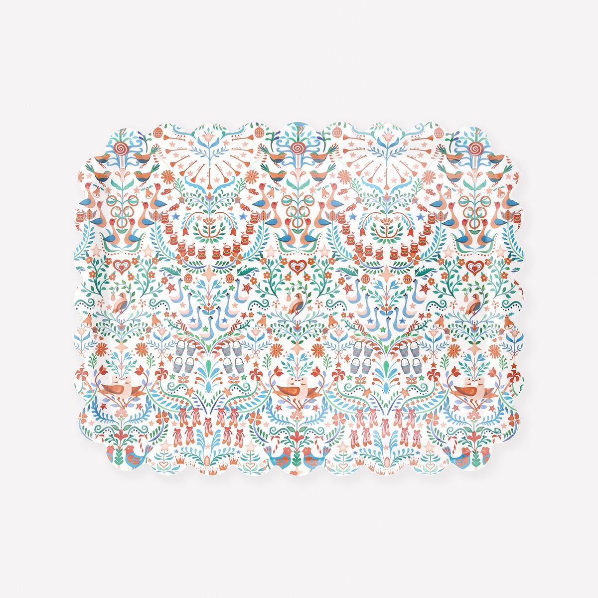Meri Meri x Liberty 12 Days of Christmas Small Tray Tableware Meri Meri x Liberty 12 Days of Christmas Small Tray