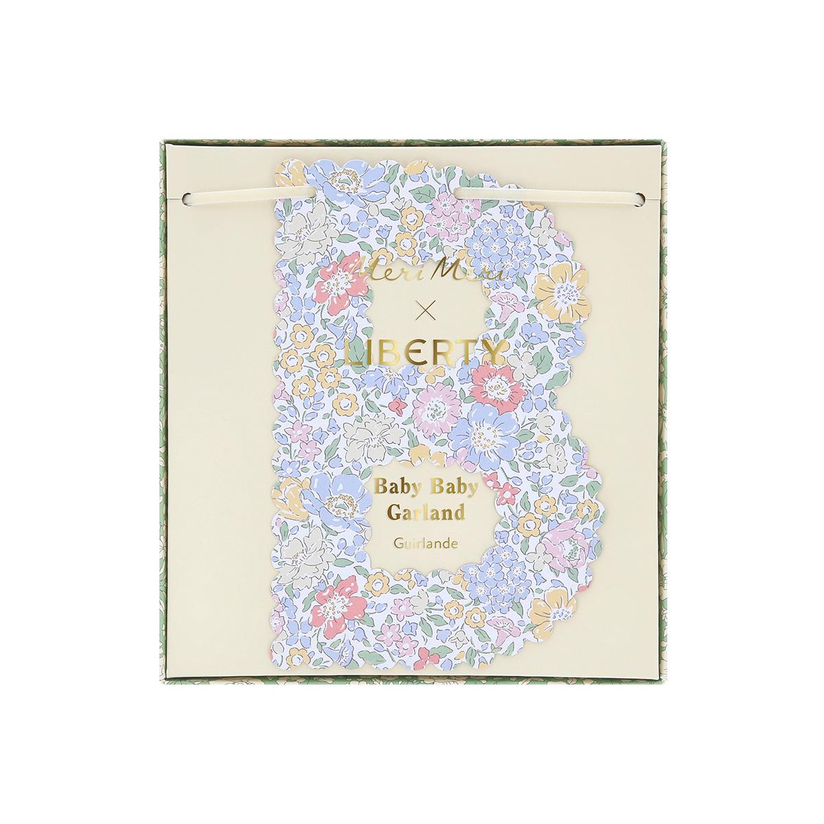 Meri Meri x Liberty Baby Shower Garland Bunting Meri Meri x Liberty Baby Shower Garland