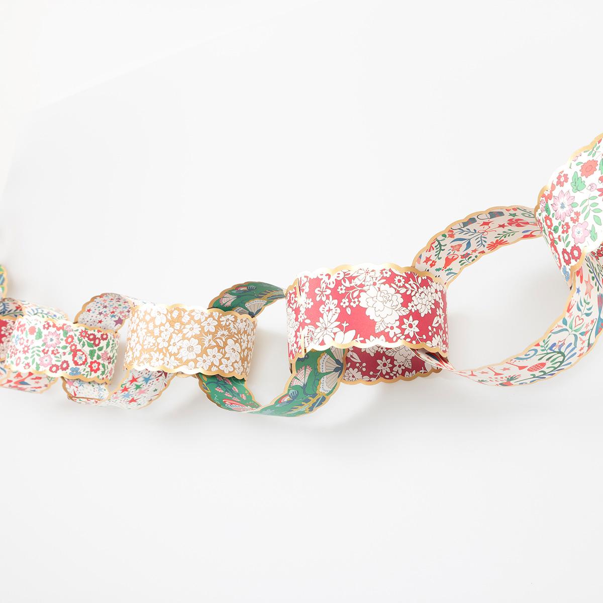 Meri Meri x Liberty Christmas Paper Chains Set Bunting Meri Meri x Liberty Christmas Paper Chains Set