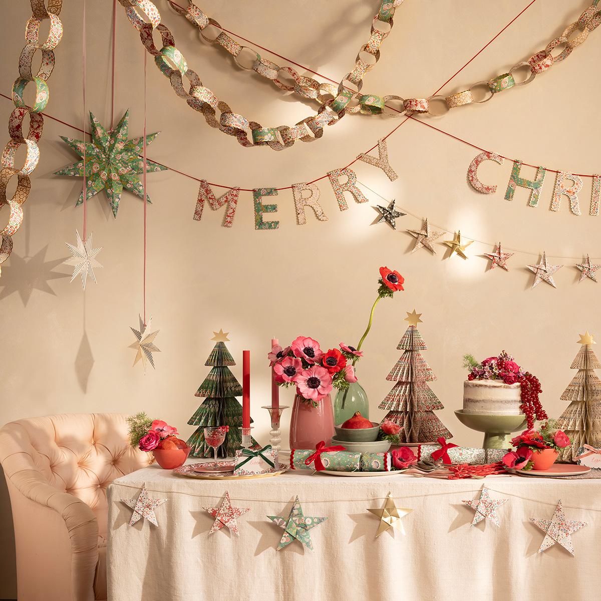 Meri Meri x Liberty Christmas Paper Chains Set Bunting Meri Meri x Liberty Christmas Paper Chains Set