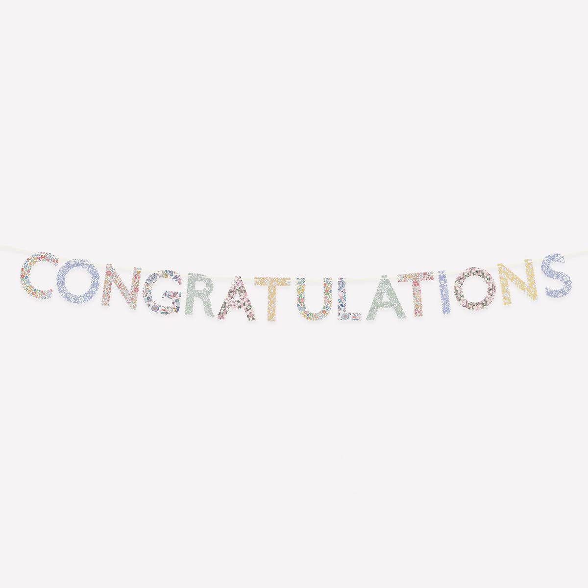 Meri Meri x Liberty Congratulations Party Garland Bunting Meri Meri x Liberty Congratulations Party Garland