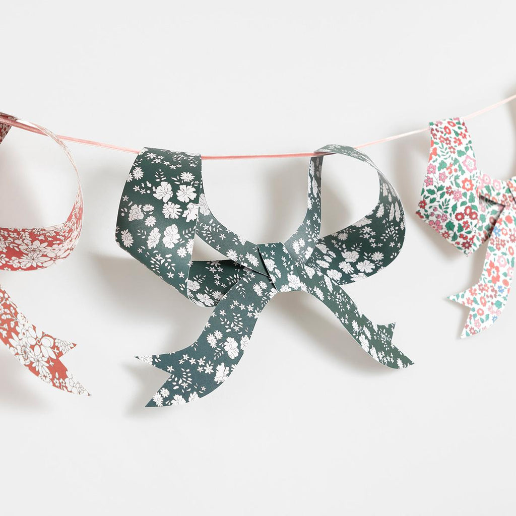 Meri Meri x Liberty Festive Bow Party Garland Bunting Meri Meri x Liberty Festive Bow Party Garland