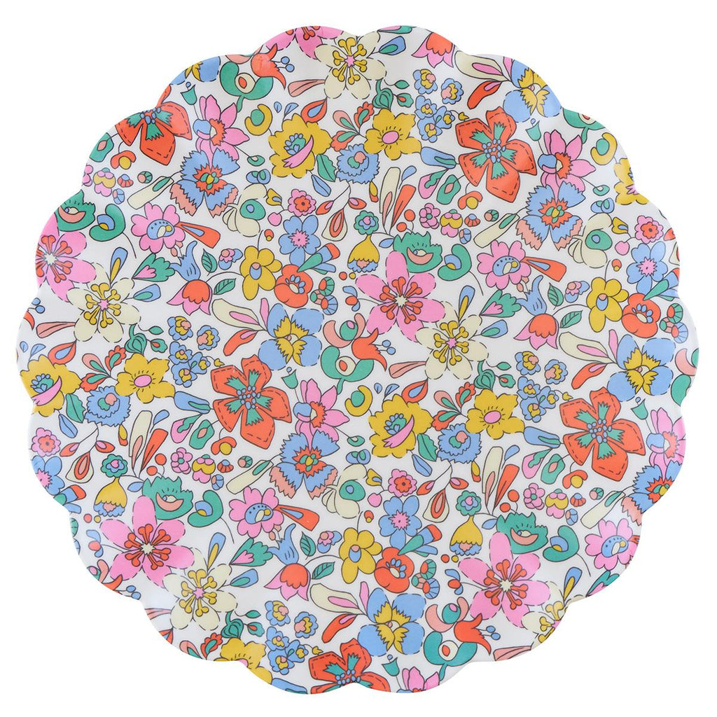 Meri Meri x Liberty Garden Party Reusable Large Plates x 6 | Tableware UK Tableware Meri Meri x Liberty Garden Party Reusable Large Plates x 6