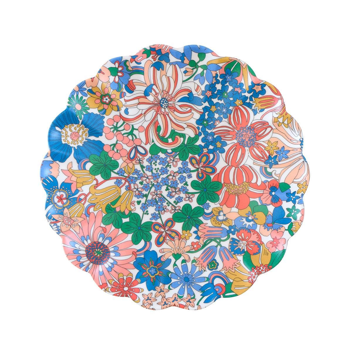 Meri Meri x Liberty Garden Party Reusable Small Plates x 6 | Tableware UK Tableware Meri Meri x Liberty Garden Party Reusable Small Plates x 6