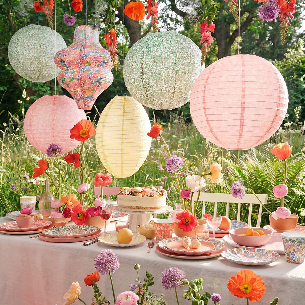 Meri Meri x Liberty Garden Party Reusable Small Plates x 6 | Tableware UK Tableware Meri Meri x Liberty Garden Party Reusable Small Plates x 6
