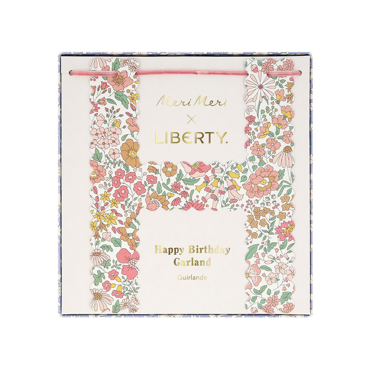 Meri Meri x Liberty Happy Birthday Party Garland Bunting Meri Meri x Liberty Happy Birthday Party Garland