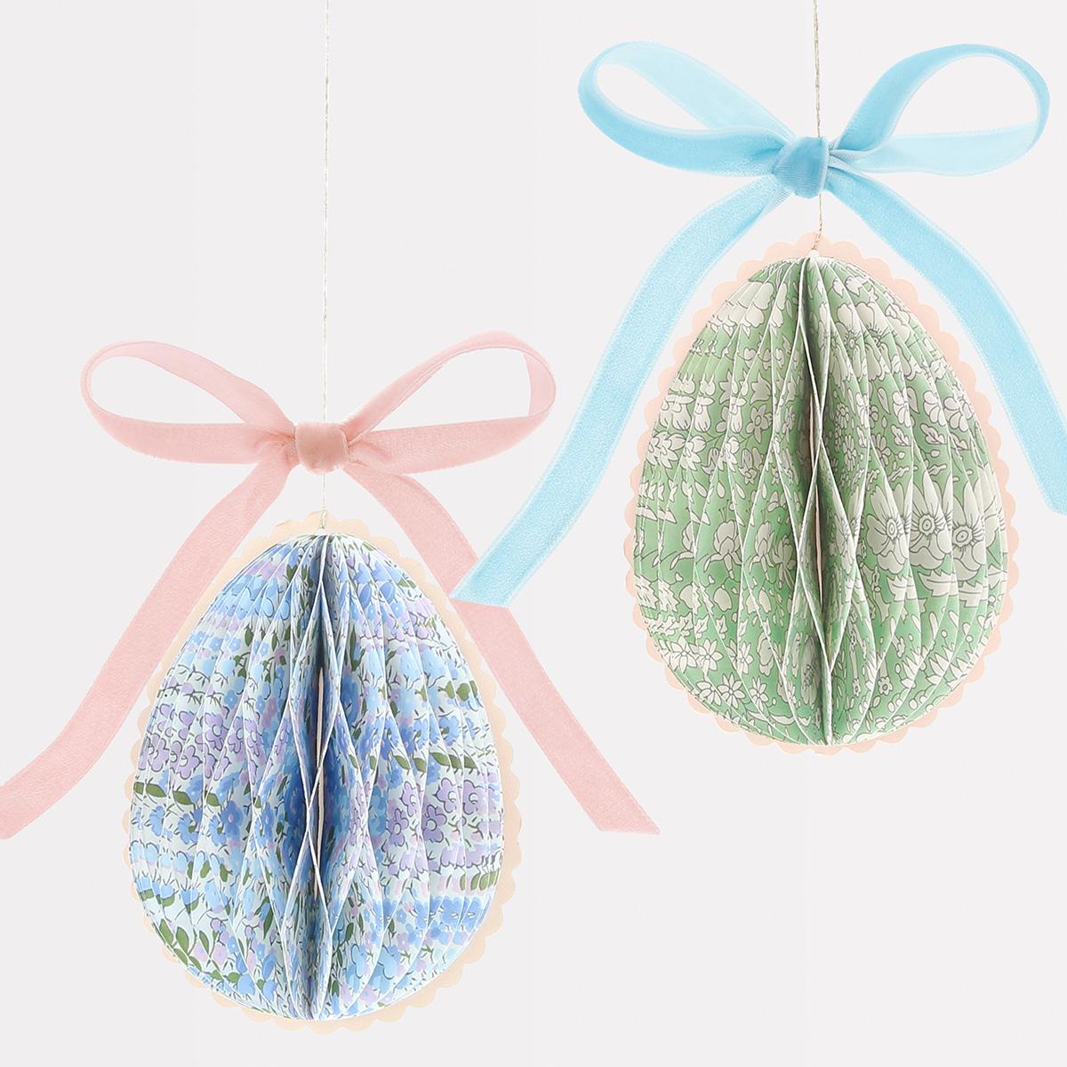 Meri Meri x Liberty Honeycomb Egg Decorations | Little Big Party Party Decorations Meri Meri x Liberty Honeycomb Egg Decorations x 6