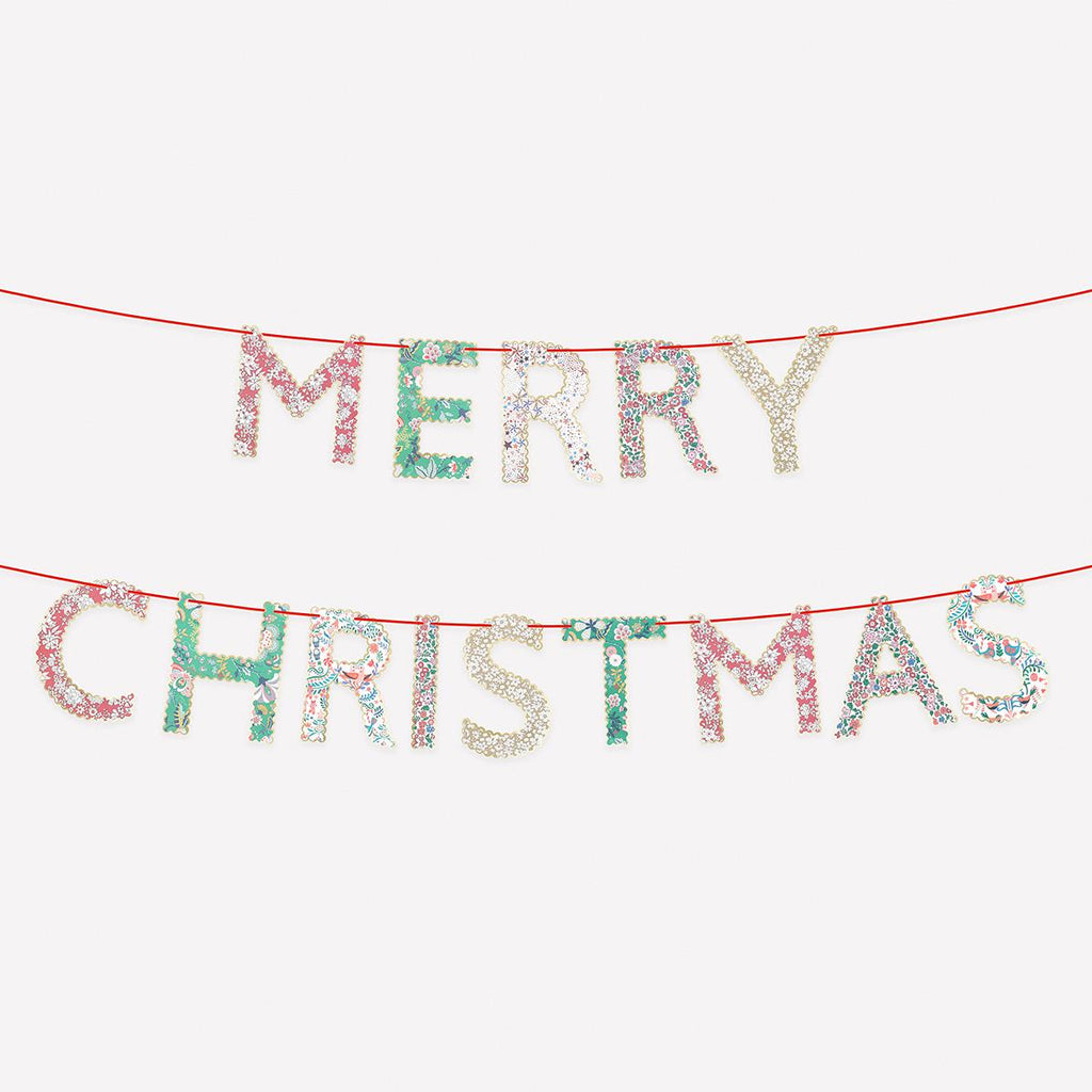 Meri Meri x Liberty Merry Christmas Party Garland Set Bunting Meri Meri x Liberty Merry Christmas Party Garland Set