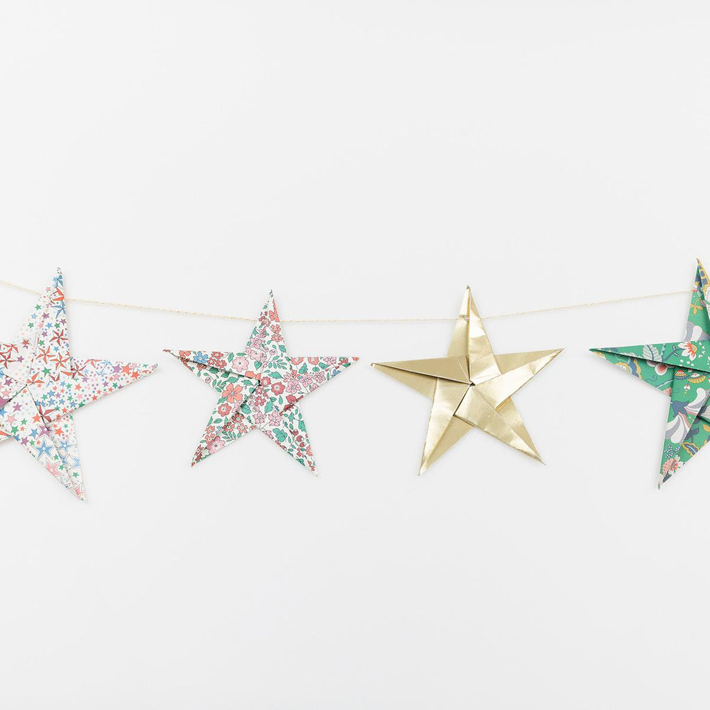 Meri Meri x Liberty Origami Star Party Garland Bunting Meri Meri x Liberty Origami Star Party Garland