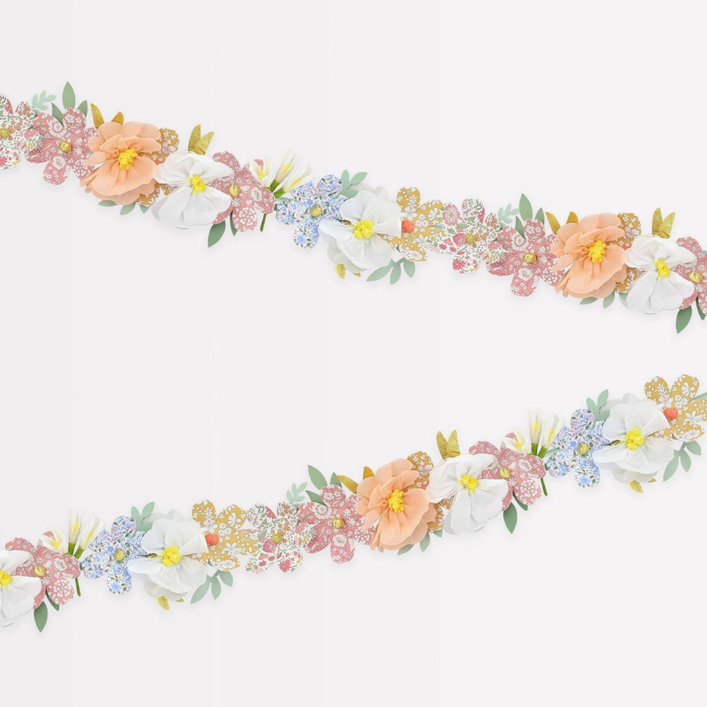 Meri Meri x Liberty Paper Flower Party Garland Bunting Meri Meri x Liberty Paper Flower Party Garland