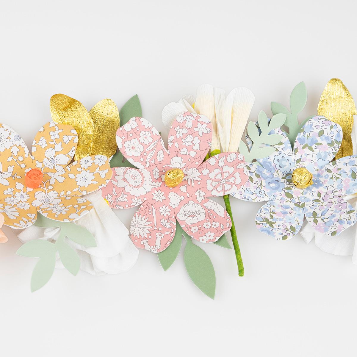Meri Meri x Liberty Paper Flower Party Garland Bunting Meri Meri x Liberty Paper Flower Party Garland