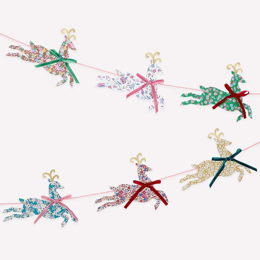 Meri Meri x Liberty Reindeer Party Garland Bunting Meri Meri x Liberty Reindeer Party Garland