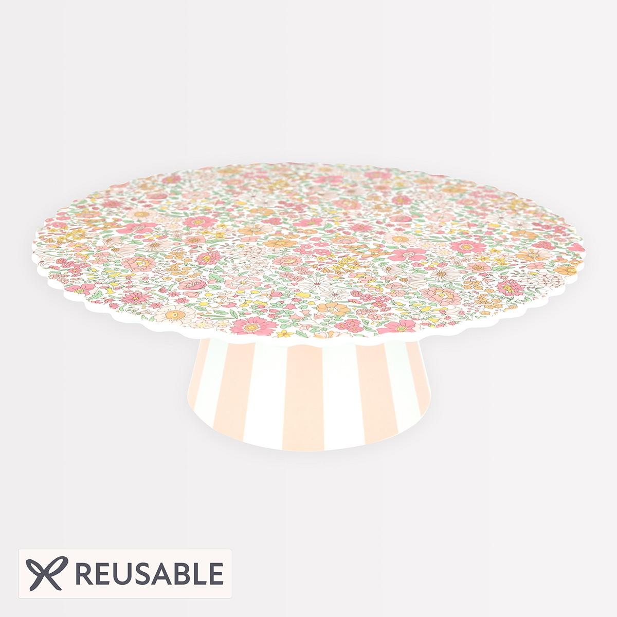 Meri Meri x Liberty Reusable Cake Stand - Liberty London Cake Stand Tableware Meri Meri x Liberty Reusable Cake Stand