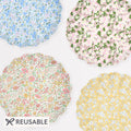 Meri Meri x Liberty Reusable Large Party Plates x 4 party plates Meri Meri x Liberty Reusable Large Party Plates x 4