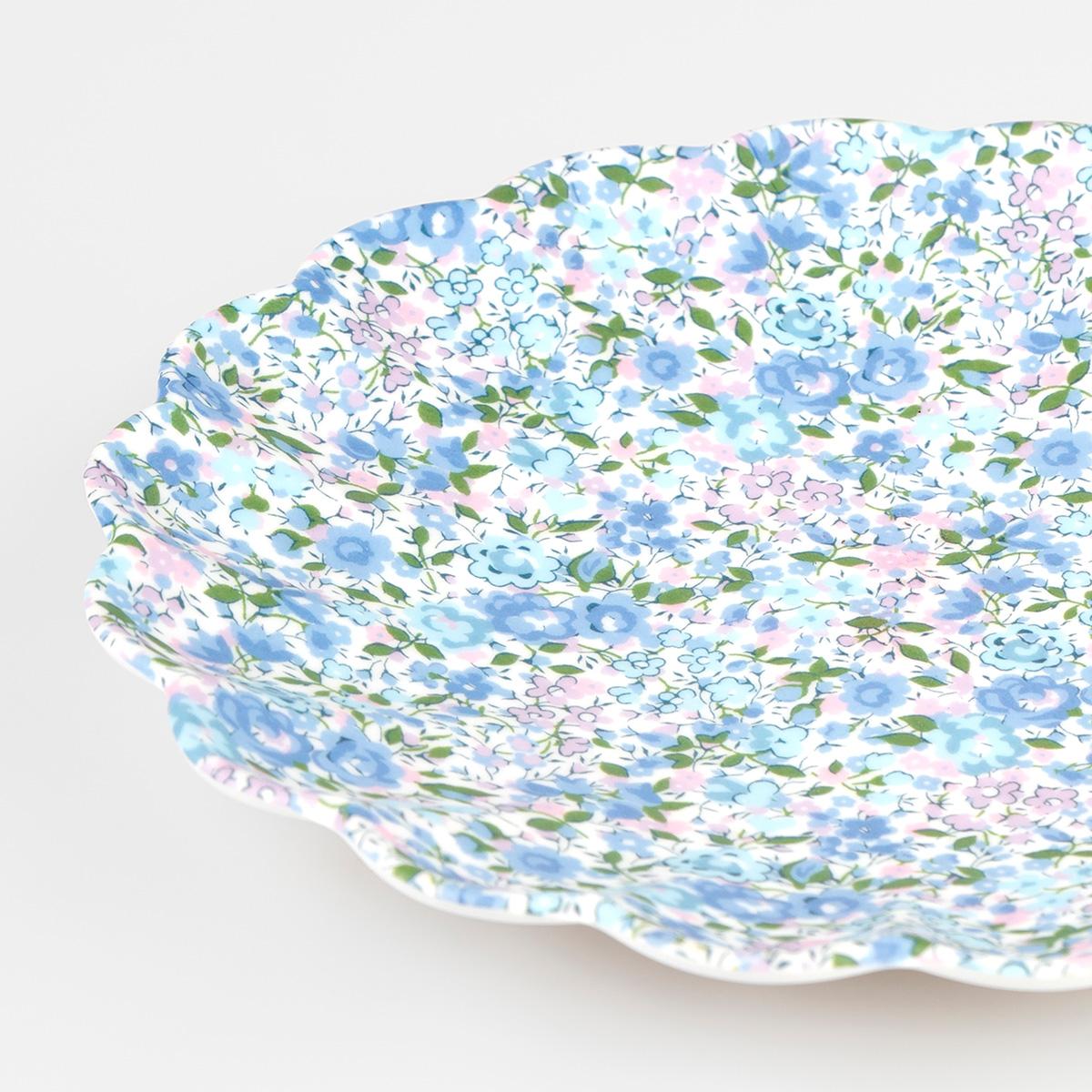 Meri Meri x Liberty Reusable Small Party Plates x 4 party plates Meri Meri x Liberty Reusable Small Party Plates x 4