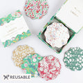 Meri Meri x Liberty Winter Coasters x 6 | Meri Meri x Liberty Tableware Meri Meri x Liberty Winter Coasters x 6