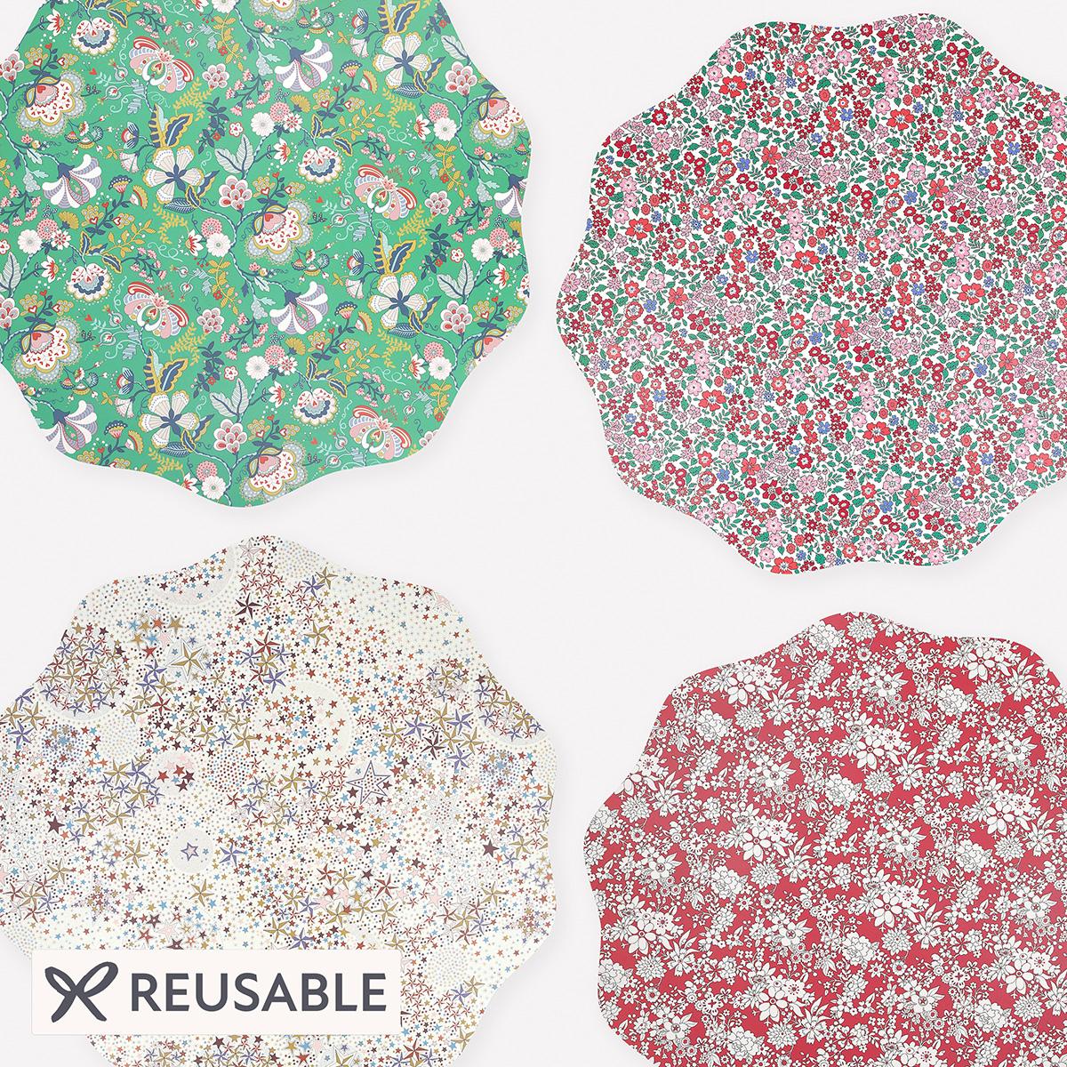 Meri Meri x Liberty Winter Placemats Set x 4 Tableware Meri Meri x Liberty Winter Placemats Set x 4