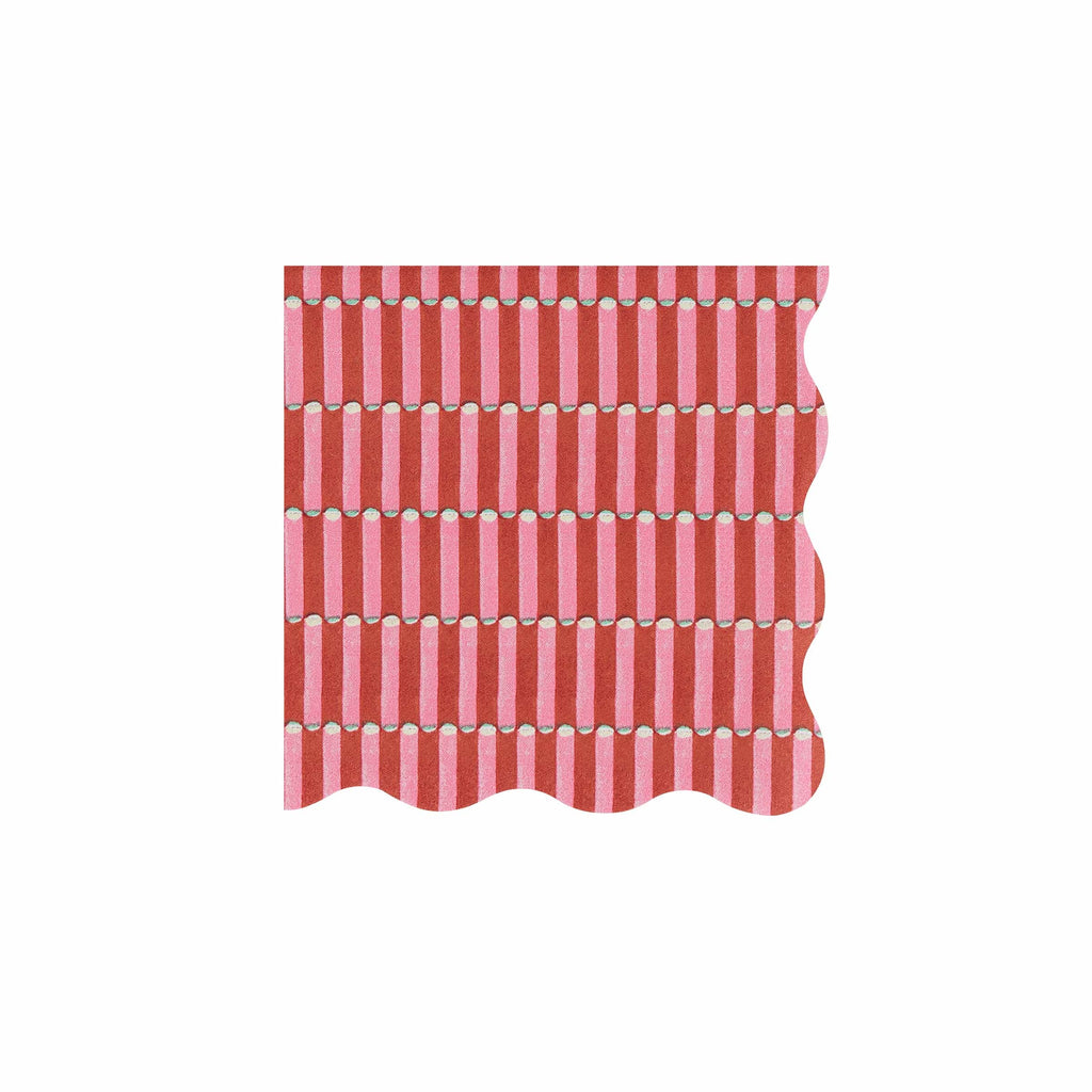 Meri Meri x Molly Mahon Red & Green Christmas Cocktail Napkins x 16 | Meri Meri Christmas party napkins Meri Meri x Molly Mahon Red & Green Christmas Cocktail Napkins x 16