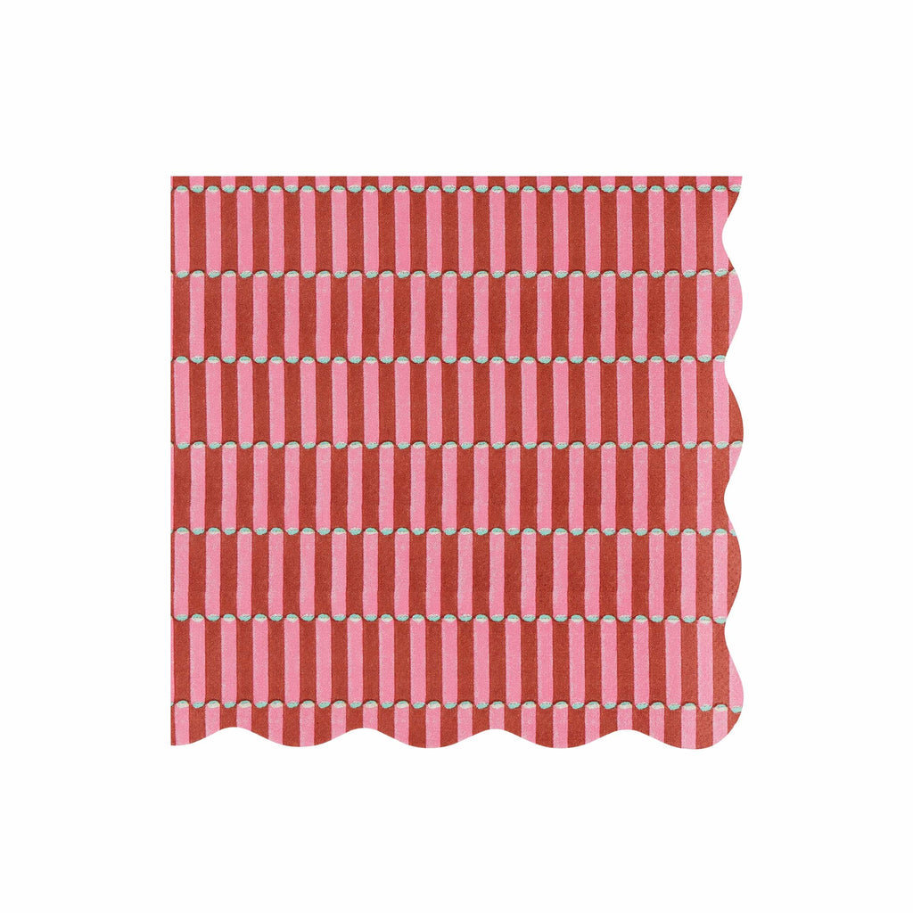 Meri Meri x Molly Mahon Red & Green Large Christmas Party Napkins x 16 | Meri Meri Christmas party napkins Meri Meri x Molly Mahon Red & Green Large Christmas Party Napkins x 16