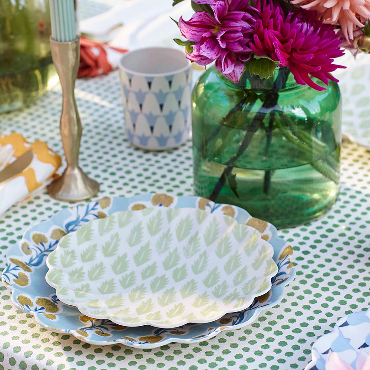 Meri Meri x Molly Mahon Reusable Large Plates x 6 | Party Tableware UK Tableware Meri Meri x Molly Mahon Patterned Reusable Large Plates x 6