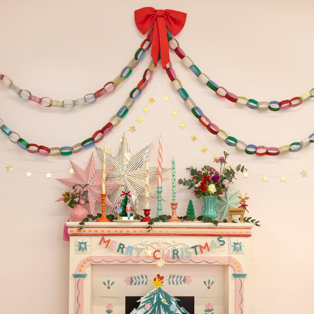 Merry Christmas Mini Matchbox Garland Set | Meri Meri Christmas Garlands Bunting Merry Christmas Mini Matchbox Garland Set
