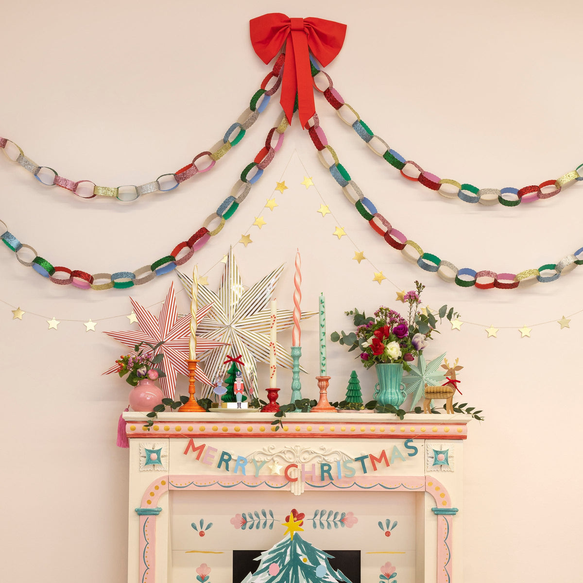 Merry Christmas Mini Matchbox Garland Set | Meri Meri Christmas Garlands Bunting Merry Christmas Mini Matchbox Garland Set