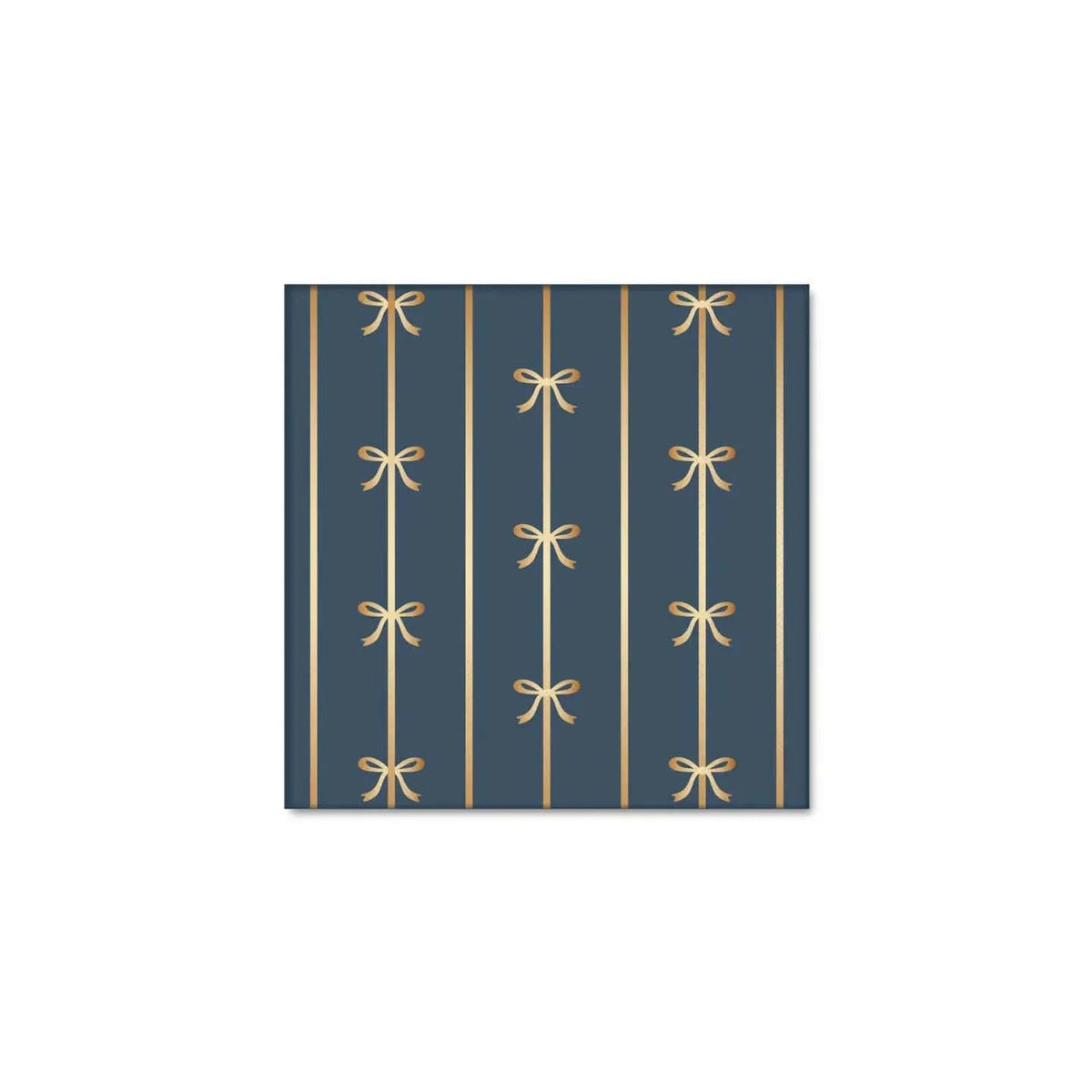 Midnight Blue Signature Bow Small Party Napkins x 20 - Bow Party Bonjour Fête Paper Napkins Midnight Blue Signature Bow Small Napkins x 20
